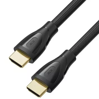 Кабель интерфейсный Greenconnect GCR-55773 Premium 5.0m HDMI 2.1, ECO Soft капрон, черный, HDR 4:4:4