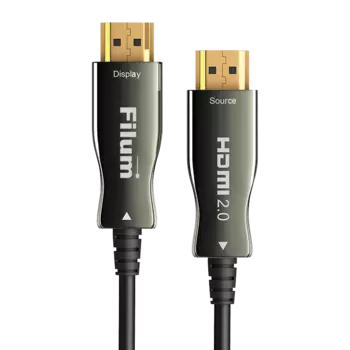 Кабель интерфейсный HDMI Filum FL-AOC-HDMI2.0-100M активный, оптический, 100 м, 4K/60HZ, v.2.0, ARC, 19M/19M, черный, коробка