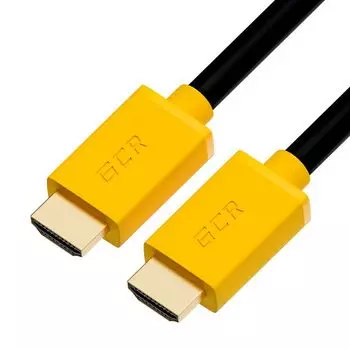 Кабель интерфейсный HDMI Greenconnect GCR-HM440-3.0m версия 1.4, черный, желтые коннекторы, OD7.3mm, 30/30 AWG, позолоченные контакты, Ethernet 10.2 Г