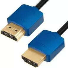 Кабель интерфейсный HDMI-HDMI GCR GCR-HM500 GCR-51588 1.5m v1.4 19M [штекер]/19M [штекер] Ethernet High speed Premium Slim GCR-HM530-1.5m, AWG 32, мед