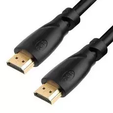 Кабель интерфейсный HDMI-HDMI GCR GCR-HM310-1.5m 01110, v1.4 M/M черный, OD7.3mm, 30/30 AWG, позолоч. контакты, Ethernet 10.2 Гбит/с, 3D, 4K, экран