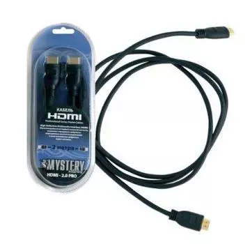 Кабель интерфейсный HDMI-HDMI Mystery HDMI 1.5 pro двойной экран, стандарт HDMI 1.3, ,позолоченные разъемы 24К