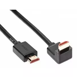 Кабель интерфейсный HDMI-HDMI Telecom TCG225-1M М/М, L-образный разъём, 1m