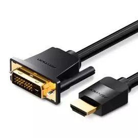 Кабель интерфейсный HDMI-HDMI Vention ABFBJ 19M/DVI-D Dual link 25M - 5 м.