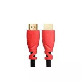 Кабель интерфейсный HDMI удлинитель GCR GCR-HM3012-1.5m 01005, v2.0 M/M красные коннекторы, OD7.3mm, 28/28 AWG, позолоч. контакты, Ethernet 18.0 Гбит/