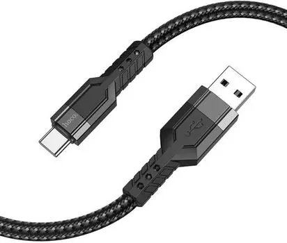 Кабель интерфейсный Hoco U110 TYPE-C USB (m)-USB Type-C (m) 1.2м черный коробка (2002415)