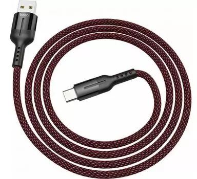 Кабель интерфейсный Hoco U68 6931474710604 USB 2.0, AM/Type-C, черный, 1.2 м, макс. ток 5А