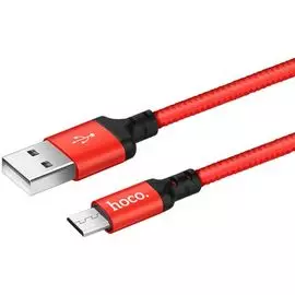 Кабель интерфейсный Hoco X14 УТ000024479 USB/Lightning, черно-красный, 2 метра