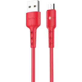 Кабель интерфейсный Hoco X30 Star УТ000023204 USB/MicroUSB, красный