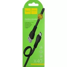 Кабель интерфейсный Hoco X40 Noah УТ000022040 USB/Micro-USB, черный