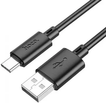 Кабель интерфейсный Hoco X88 GRATIFIED TYPE-C USB (m)-USB Type-C (m) 1м черный (2003719)