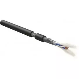 Кабель интерфейсный Hyperline RS-SF-2x2x22/7-PVC-BK RS-485, экранированный SF/UTP, 2 пары 24 AWG, 2х2х0,61 мм, многопроволочные жилы, 7х0.20 мм, PVC,