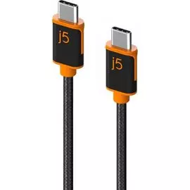 Кабель интерфейсный j5create JUCX24 USB-C на USB-C с двойной нейлоновой оплёткой, 1.8м