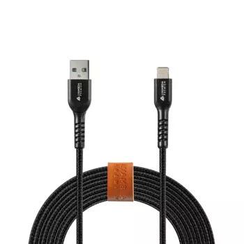Кабель интерфейсный Lyambda LALm25-BK MFI, Type-A(m)/Lightning(m), 2,4A, 2,5м, чёрный