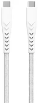 Кабель интерфейсный Lyambda LCC10-WH USB, Type-C(m)/Type-C(m), 3A, 1м, белый