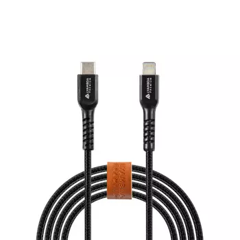 Кабель интерфейсный Lyambda LCLm10-BK MFI, Type-C(m)/Lightning(m), 3A, 1м, чёрный