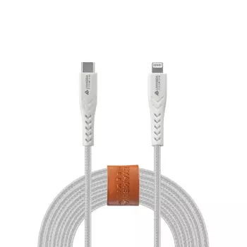 Кабель интерфейсный Lyambda LCLm25-WH MFI, Type-C(m)/Lightning(m), 3A, 2,5м, белый