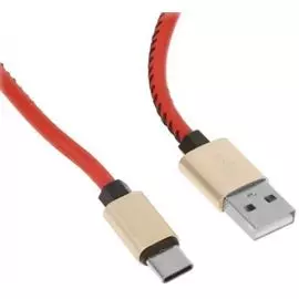 Кабель интерфейсный mObility УТ000023427 брелок, USB/Type-C, 25 см, красный