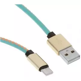 Кабель интерфейсный mObility УТ000023428 брелок, USB/Type-C, 25 см, голубой