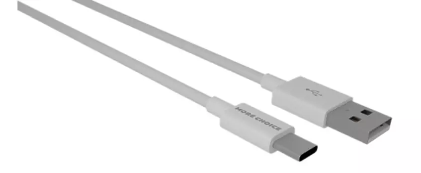Кабель интерфейсный More Choice K24a USB 2.1A для Type-C TPE 1м White