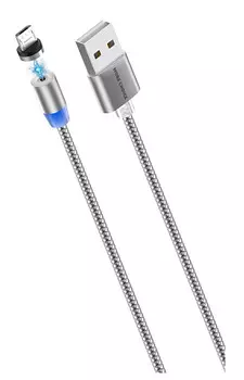 Кабель интерфейсный More Choice K61Sm Smart USB 3.0A для micro USB Magnetic нейлон 1м Dark Grey