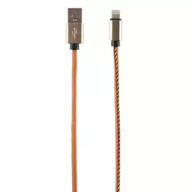 Кабель интерфейсный Red Line USB-Lightning УТ000014164 для Apple 2 м оплетка "экокожа", коричневый