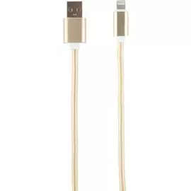 Кабель интерфейсный Red Line USB-Lightning УТ000014154 для Apple 2 м нейлоновая оплетка, золотой