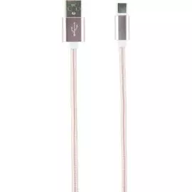 Кабель интерфейсный Red Line USB-Type-C УТ000014157 2 м нейлоновая оплетка, розовый