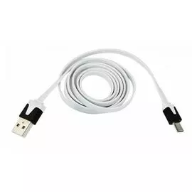 Кабель интерфейсный Rexant 18-4274 универсальный microUSB шнур плоский 1 м белый