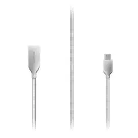 Кабель интерфейсный Rombica Digital AS-10 USB 2.0 - Micro-USB, 1м, серебристый