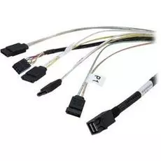 Кабель интерфейсный SAS LSI LSI00410 CBL-SFF8643-SATASB-06M INT SFF8643-to-4*SATA+SB (MiniSAS HD -to- 4*SATA+SideBand internal cable) 60cm