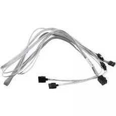 Кабель интерфейсный SAS Supermicro CBL-SAST-0556 HDmSAS (SFF-8643) to 4xSATA with sideband 75/90cm, 12Gb/s, PB Free