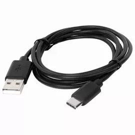 Кабель интерфейсный SONNEN 513117 USB 2.0-Type-C, 1 м, медь, для передачи данных и зарядки, черный