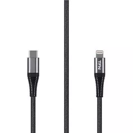 Кабель интерфейсный TFN TFN-CMFLIGC1MNLGR 8pin-TypeC 1m нейлон MFI, серый