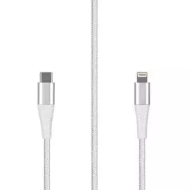 Кабель интерфейсный TFN TFN-CMFLIGC1MNLWH 8pin-TypeC 1m нейлон MFI, белый