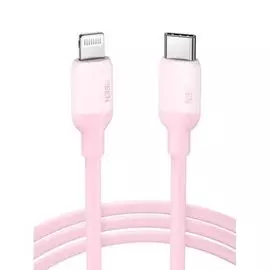 Кабель интерфейсный UGREEN 60625 силиконовый USB-C to Lightning, 1 м, розовый
