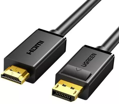 Кабель интерфейсный UGREEN DP101 10238_ DP Male to HDMI Male. Длина 1м. Цвет: черный