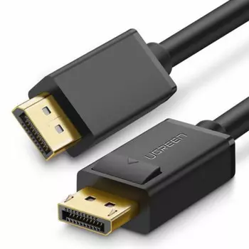 Кабель интерфейсный UGREEN DP102 10212_ DP Male to Male, 3м, цвет: черный