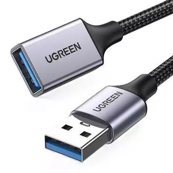 Кабель интерфейсный UGREEN US115 10308_ USB 2.0 A Male to A Male. Длина: 0,5м. Цвет: черный