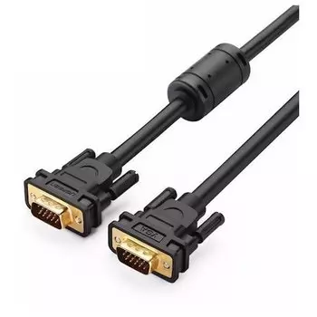 Кабель интерфейсный UGREEN VG101 Male to Male, длина 1м, цвет: черный