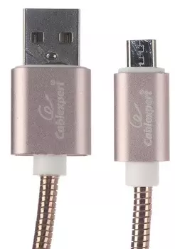 Кабель интерфейсный USB 2.0 Cablexpert CC-G-mUSB02Cu-0.5M AM/microB, серия Gold, длина 0.5м, золото, блистер