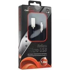 Кабель интерфейсный USB 2.0 Cablexpert CC-P-mUSB02Bl-1.8M AM/microB, серия Platinum, длина 1.8м, синий, блистер