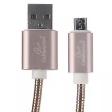 Кабель интерфейсный USB 2.0 Cablexpert CC-G-mUSB02Cu-1.8M AM/microB, серия Gold, длина 1.8м, золото, блистер