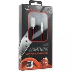 Кабель интерфейсный USB 2.0 Cablexpert CC-P-APUSB02R-1M MFI, AM/Lightning, серия Platinum, длина 1м, красный, блистер