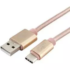 Кабель интерфейсный USB 2.0 Cablexpert CC-U-USBC01Gd-1.8M AM/TypeC, серия Ultra, длина 1.8м, золотой