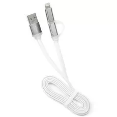 Кабель интерфейсный USB 2.0 Cablexpert CC-mAPUSB2w1m AM/microBM 5P - iPhone lightning, 1м, комбо кабель, алюмин