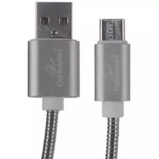Кабель интерфейсный USB 2.0 Cablexpert CC-G-USBC02Gy-1M AM/Type-C, серия Gold, длина 1м, титан, блистер