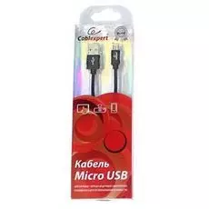 Кабель интерфейсный USB 2.0 Cablexpert CC-S-mUSB01Bk-1M AM/microB, серия Silver, длина 1м, черный, блистер