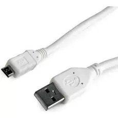 Кабель интерфейсный USB 2.0 Cablexpert CC-mUSB2-AMBM-1MW , AM/microBM 5P, 1м, белый, пакет