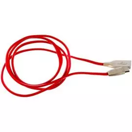 Кабель интерфейсный USB 2.0 Cablexpert CC-S-USBC01R-1M AM/Type-C, серия Silver, длина 1м, красный, блистер
